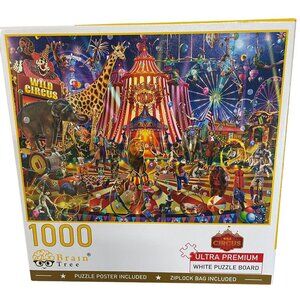 Brain Tree 1000-Piece Wild Circus Jigsaw Puzzle Poster Included